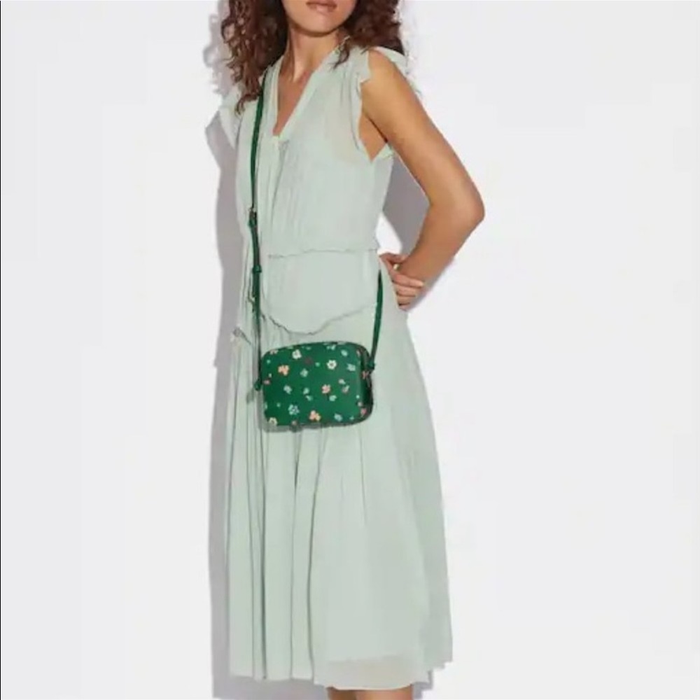 Coach Mini Camera Bag With Mystical Floral Print Green Multi - Picture 3 of 12